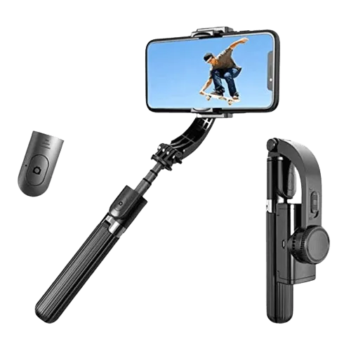 Handheld stabilizer, selfie stick, and tripod for smartphones 3 in 1